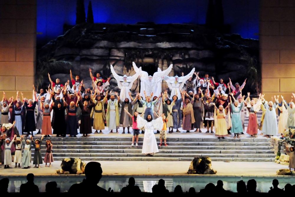 The Promise's first performance at the Texas Amphitheater in Glen Rose, 1989